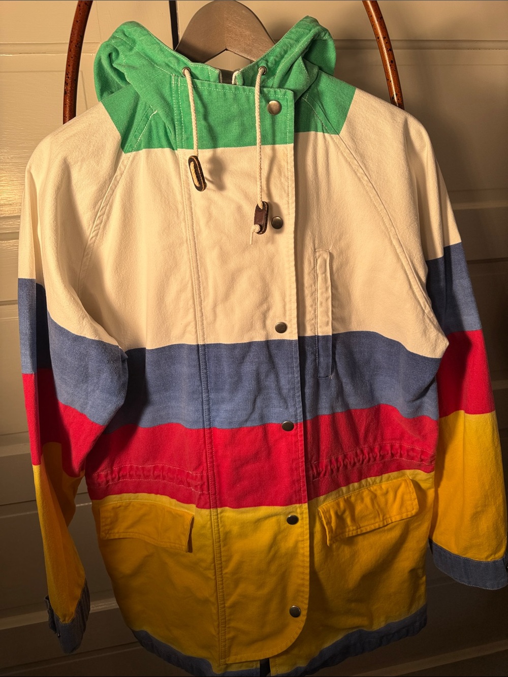 Vintage polo Ralph Lauren sailing  regatta green tag yacht anorak colorblock Lrg